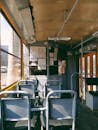 Gray Empty Seats inside the Train