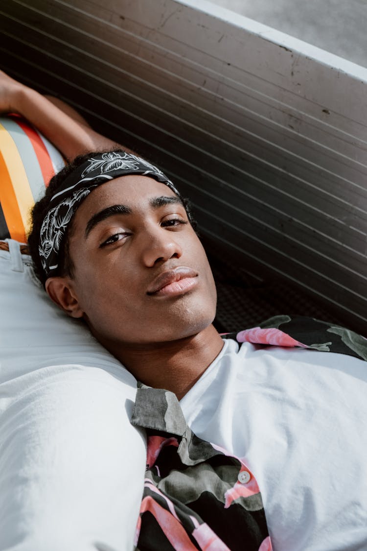 A Man Wearing A Bandana