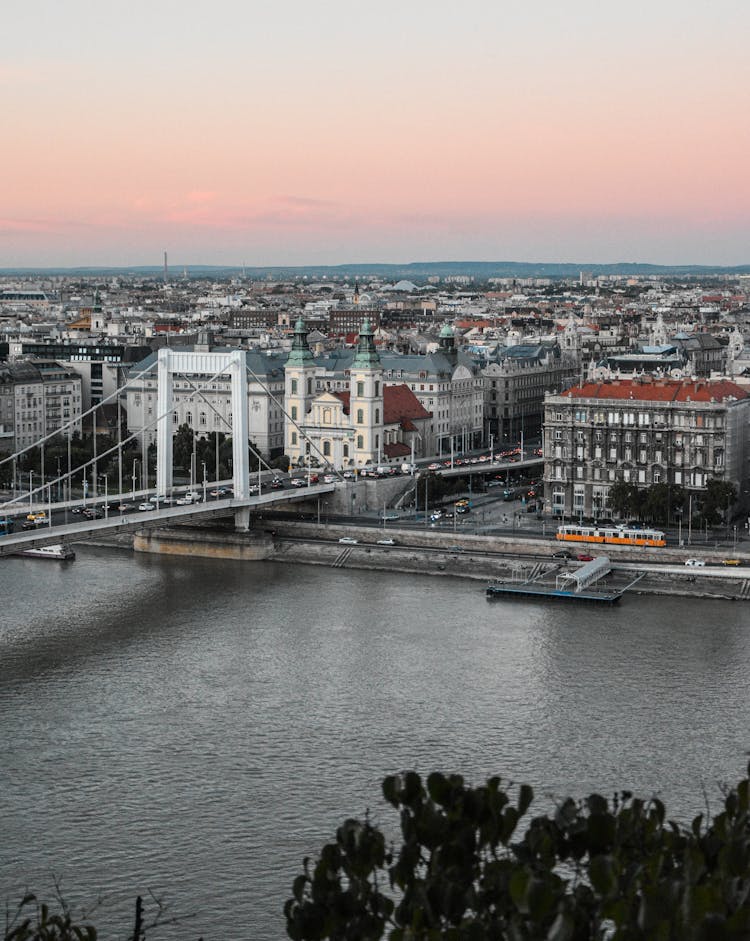 A Scenic View Of The City And The Elisabeth Bridge