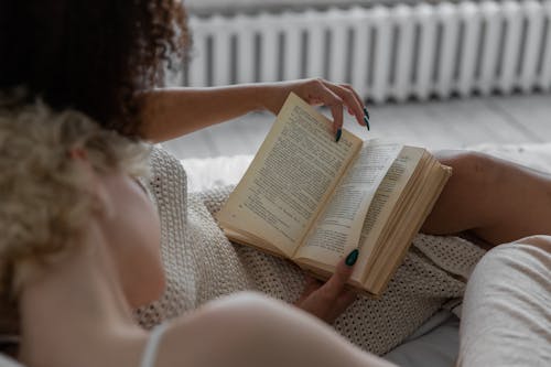 Free Woman Reading Book Stock Photo