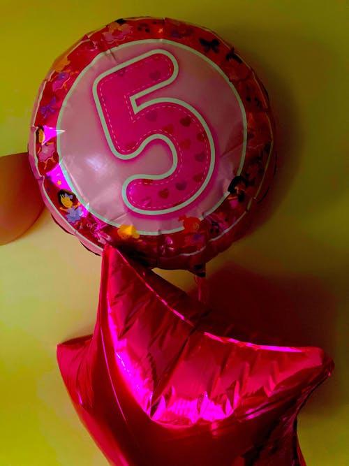 Free Circle Balloon with a Number Stock Photo
