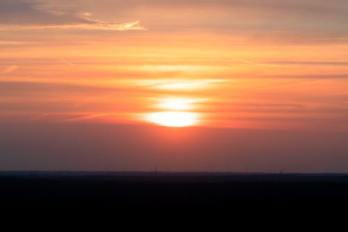 Free Orange Sky During Sunset Stock Photo