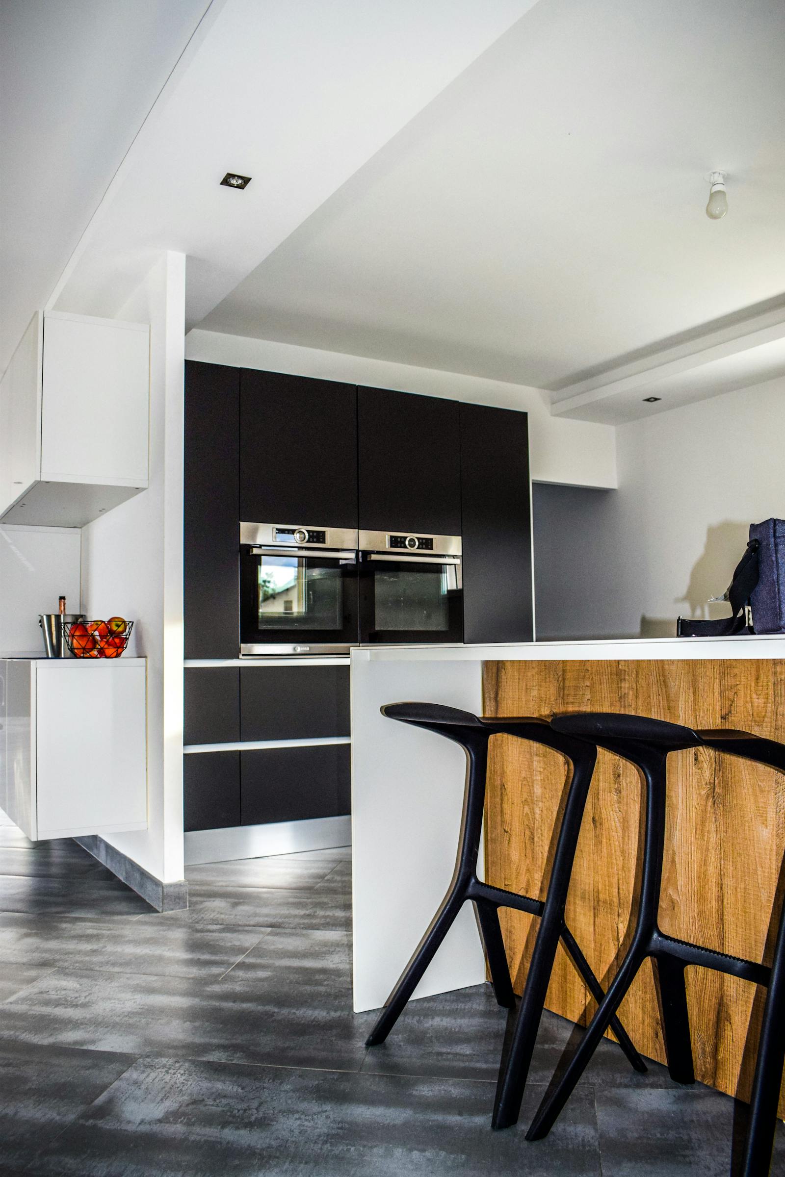 Modern kitchen interior in a Calgary home with sleek design