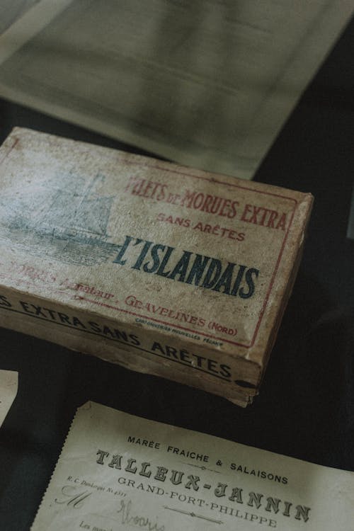 Old box on wooden table