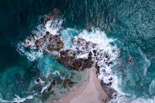 Aerial Photo of a Rocky Shore