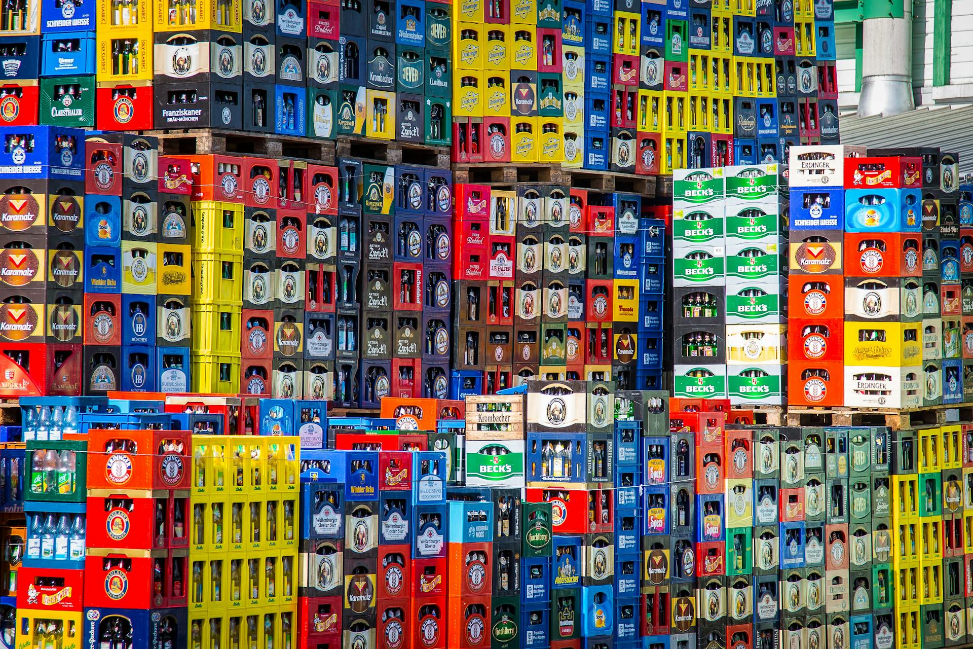 Pile of Beverage Crates