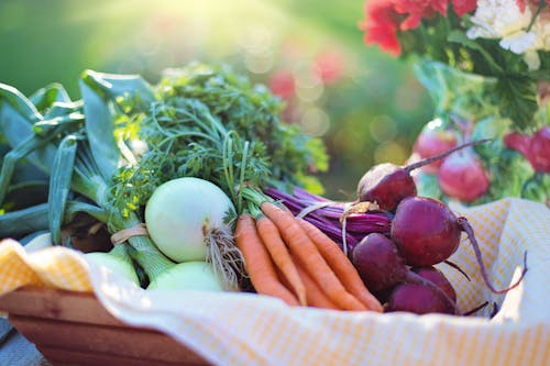 Selective Focus Photography of Vegetables in Basket