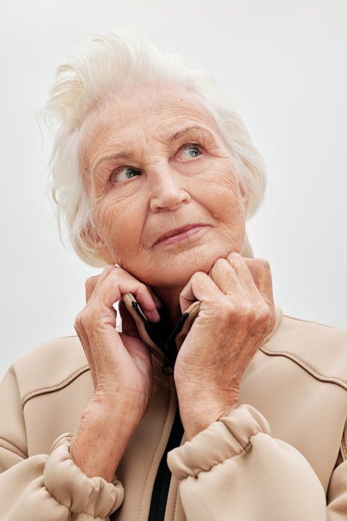 Free Elderly Woman Wearing a Jacket Stock Photo