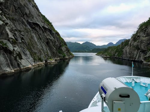 Free stock photo of auf see, berge, fjord