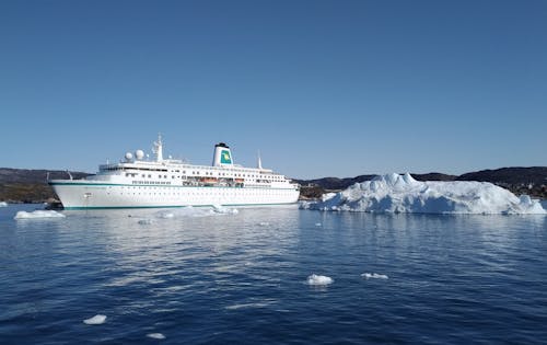 MS Deutschland Cruise Ship Moored on the Ocean