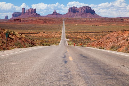 Free US Highway 163 With View of Monument Valley Stock Photo