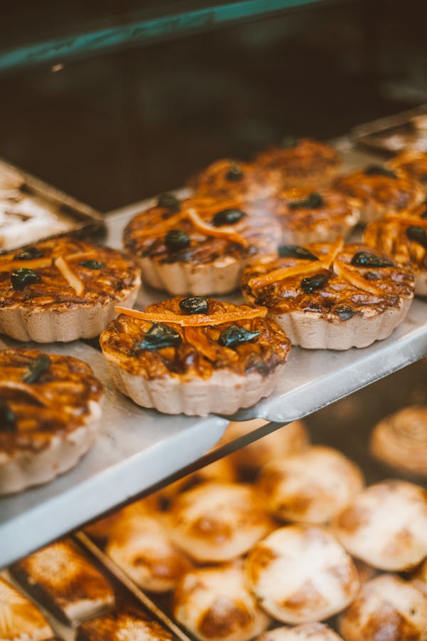 Baked Pies on White Tray