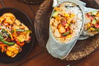 Sushirrito Cut in Half 