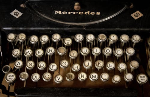 A Dusty Mercedes Typewriter
