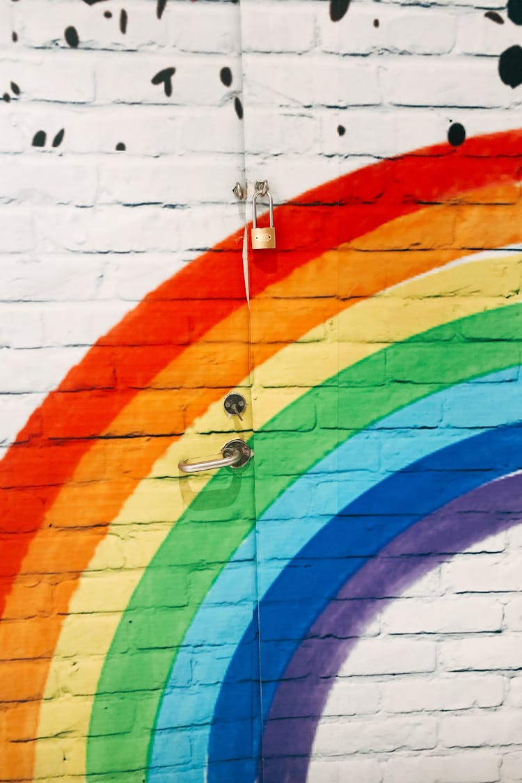 Rainbow Painted On A Wall