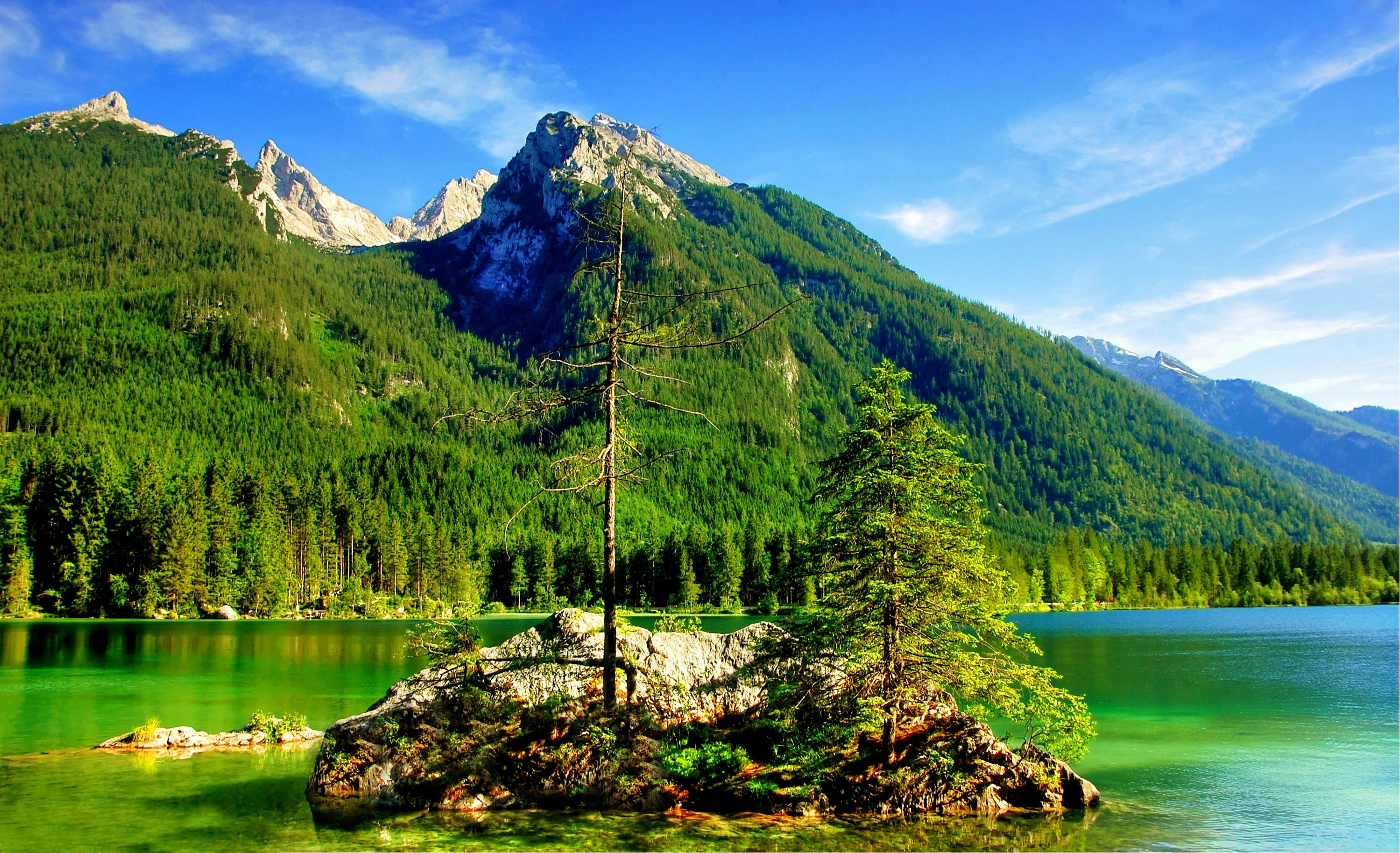 Rock Monolith Near Body of Water