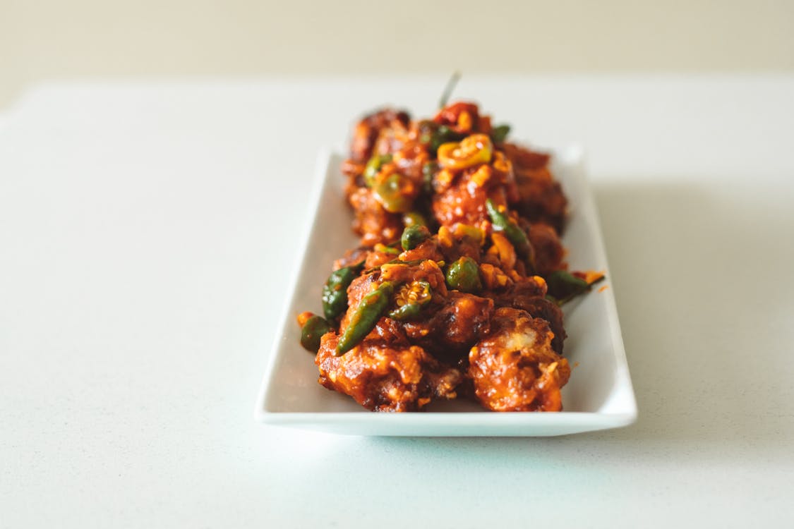 Cooked Food on White Ceramic Plate