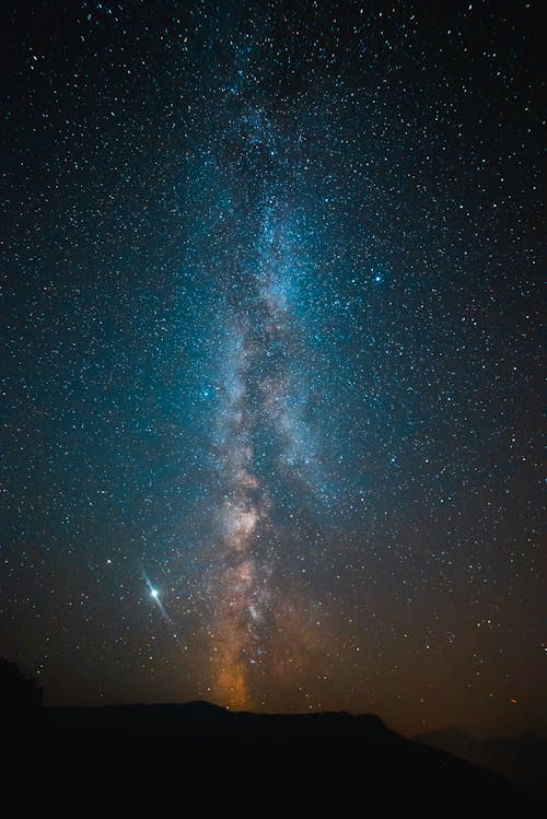 Free The Majestic Display of the Stars and Planets in the Sky During Nighttime Stock Photo