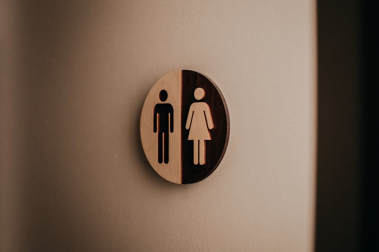 Round Toilet Notice For Men And Women