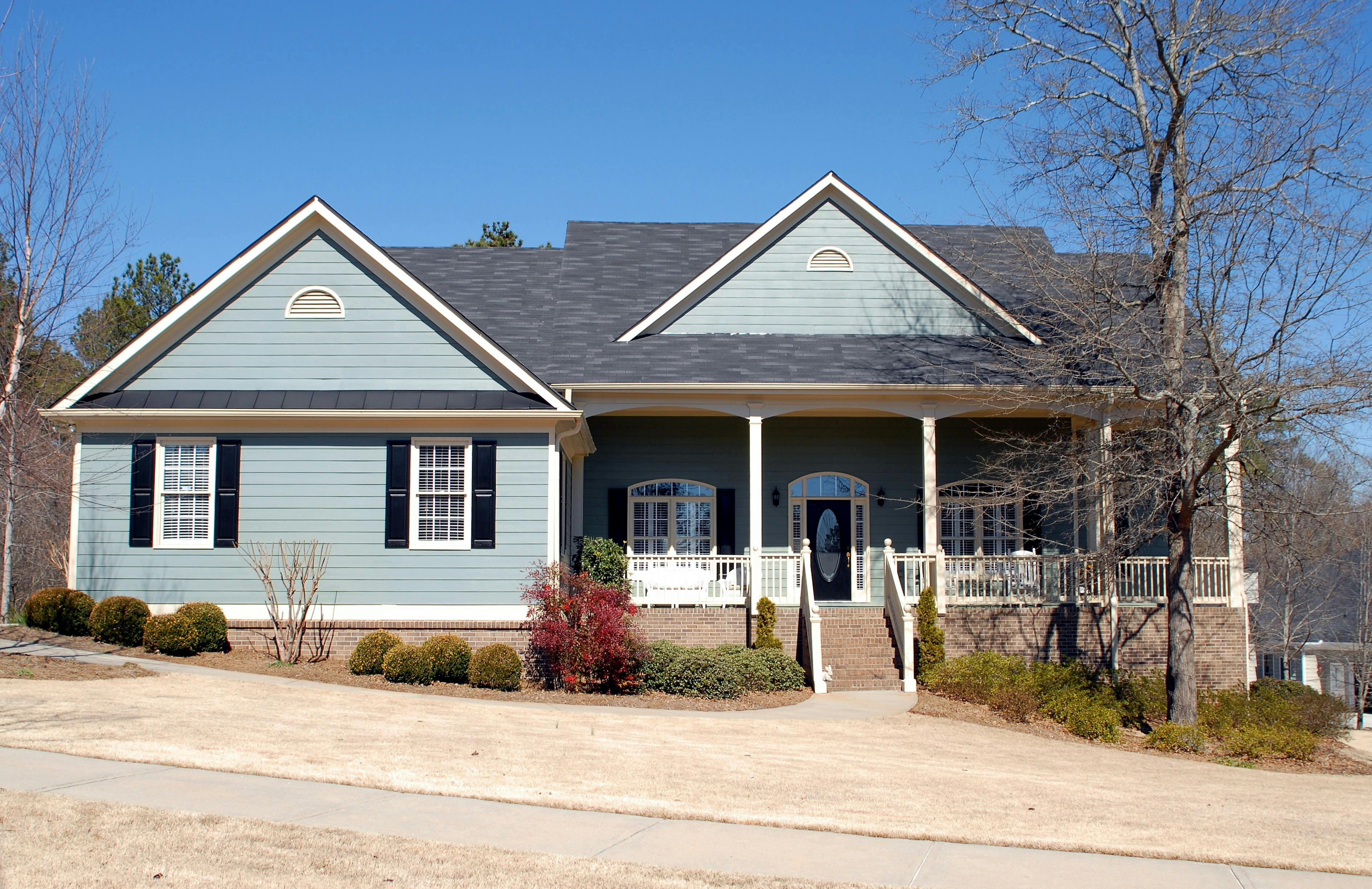 Blue and Black House