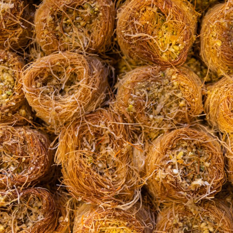 Greek Kataifi Rolls with Walnuts and Honey