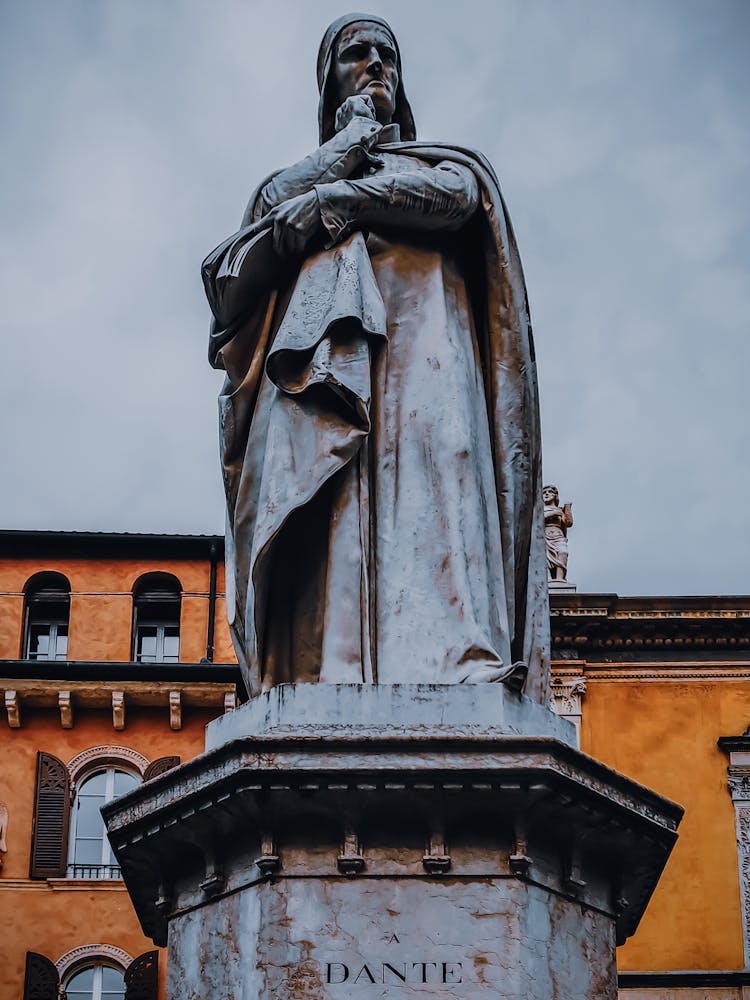 Old Statue Of Poet Near Museum