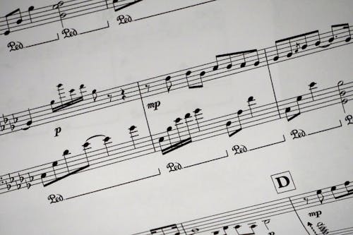 Free  Music Sheet Showing Musical Notes Stock Photo
