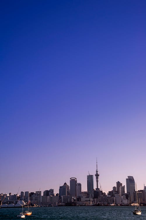 Free The Auckland City Skyline During the Sunset Stock Photo