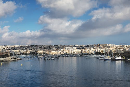 Free stock photo of clouds, malta, port