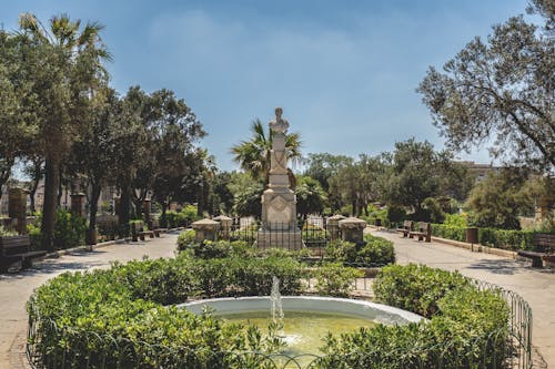 Free stock photo of fountain, garden, malta