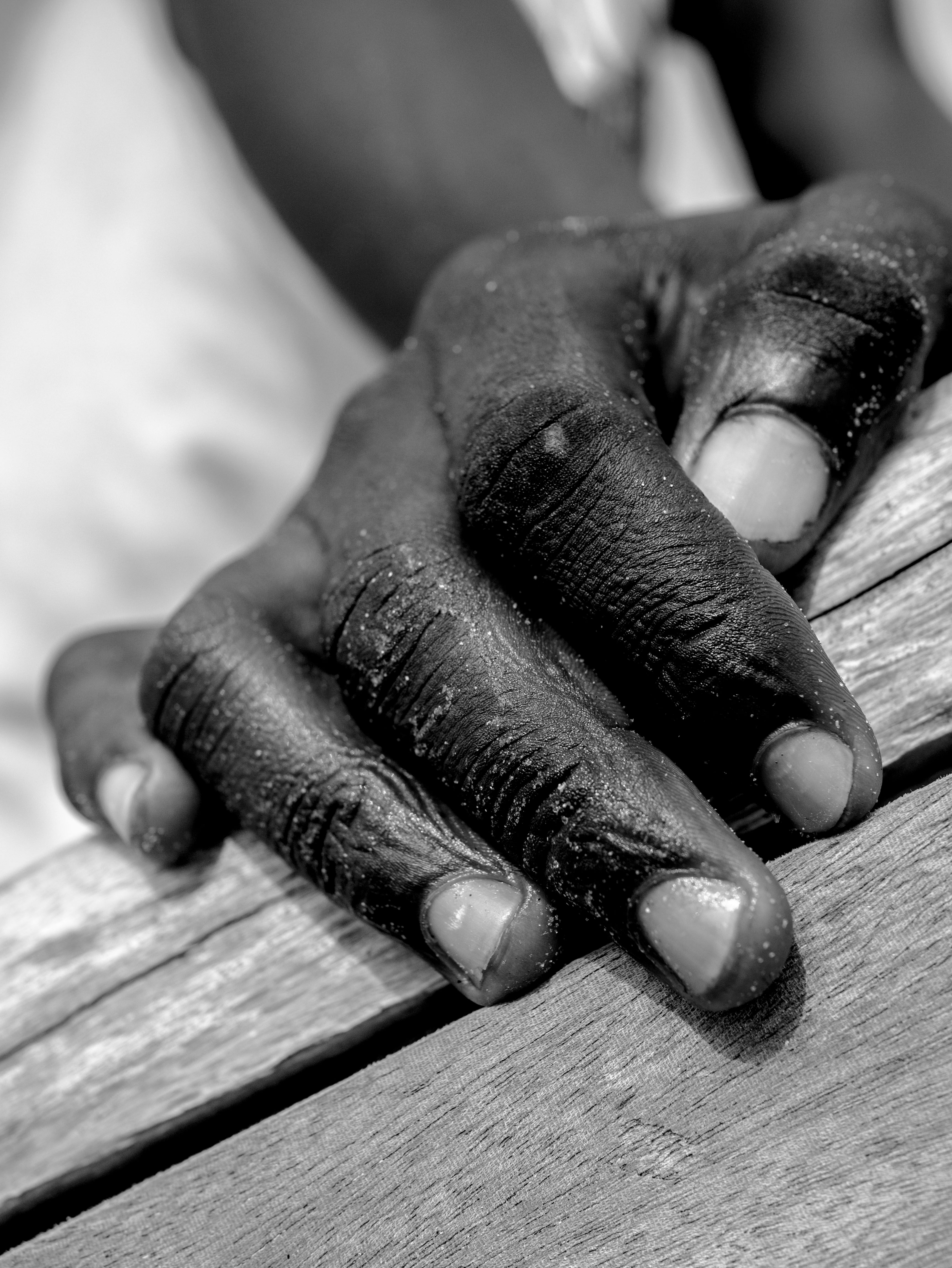 Grayscale Photo of a Hand · Free Stock Photo