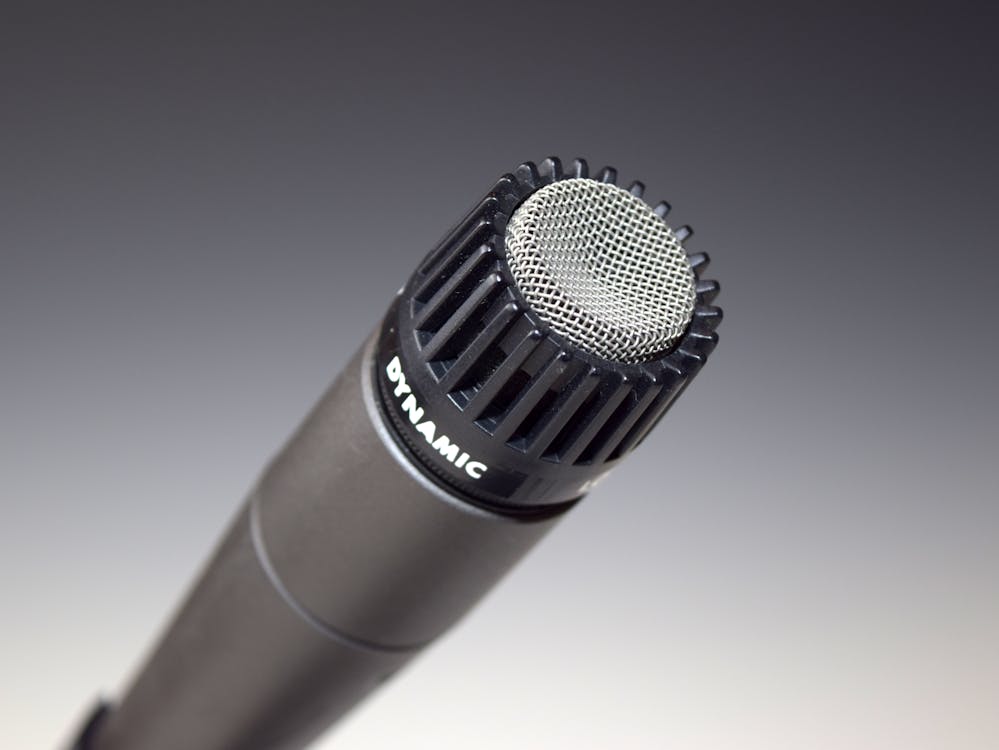Free Silver and Black Dynamic Metal Microphone Stock Photo