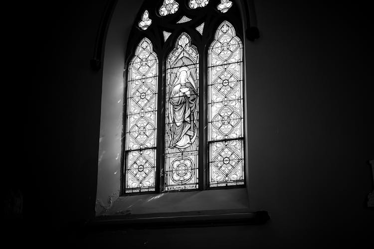 Religious Stained Glass In Church