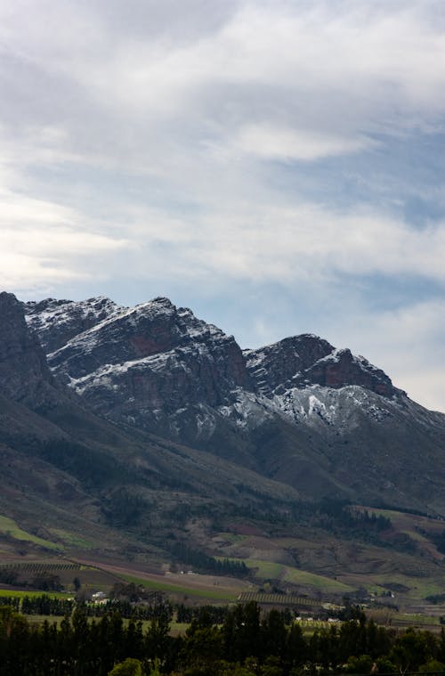 丘陵, 冬季, 垂直拍摄 的 免费素材图片