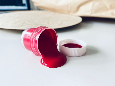 Spilled Red Paint 