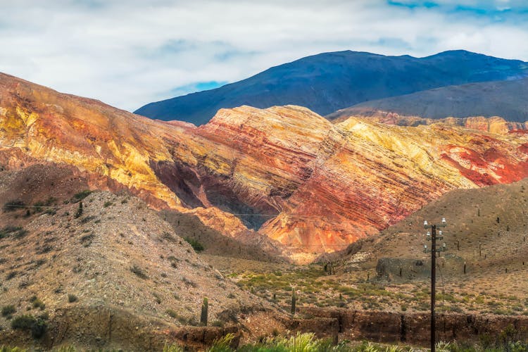 Landscape Of Red Mountains 