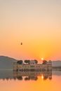 The Jah Mahal Palace in Man Sagar Lake in India