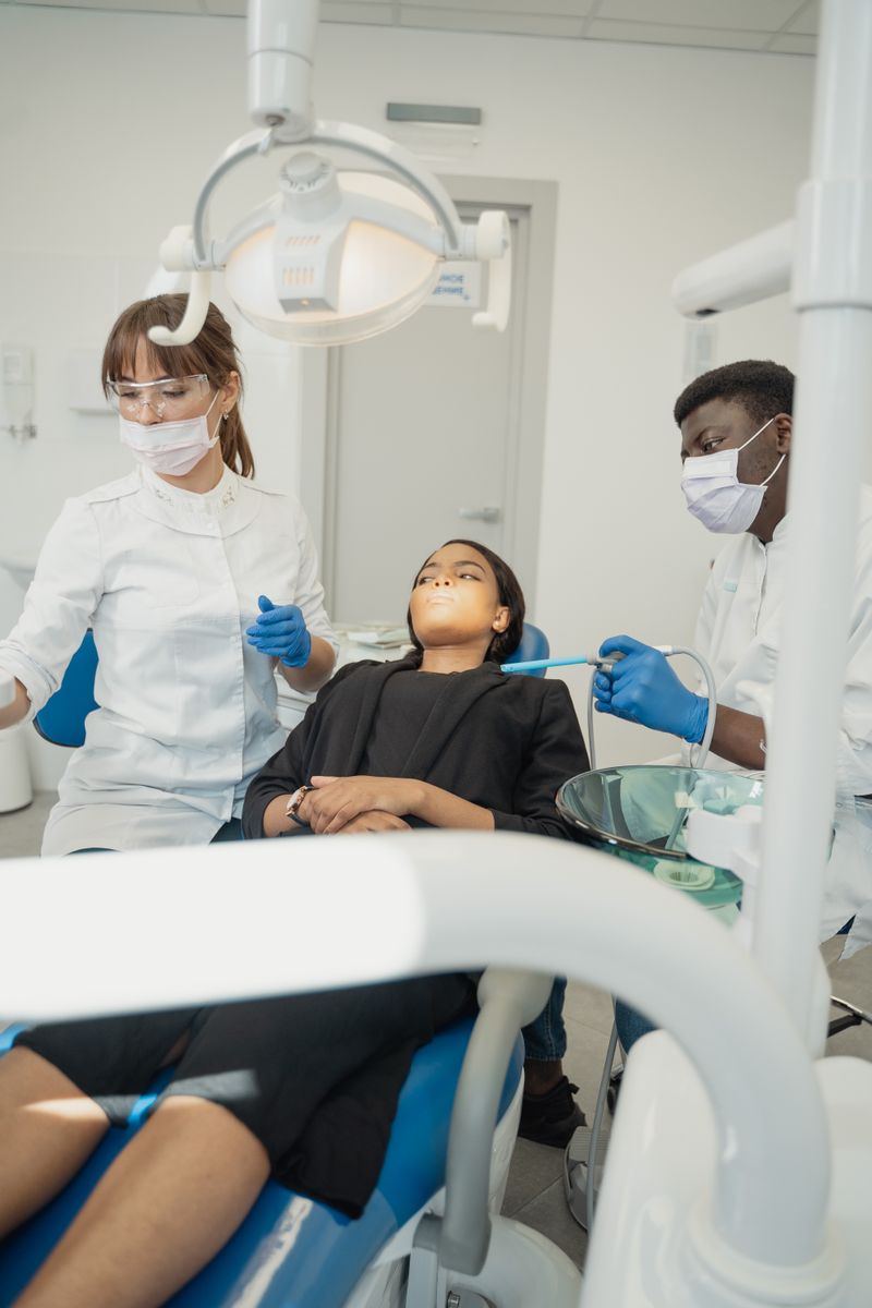 Dental patient in treatment chair