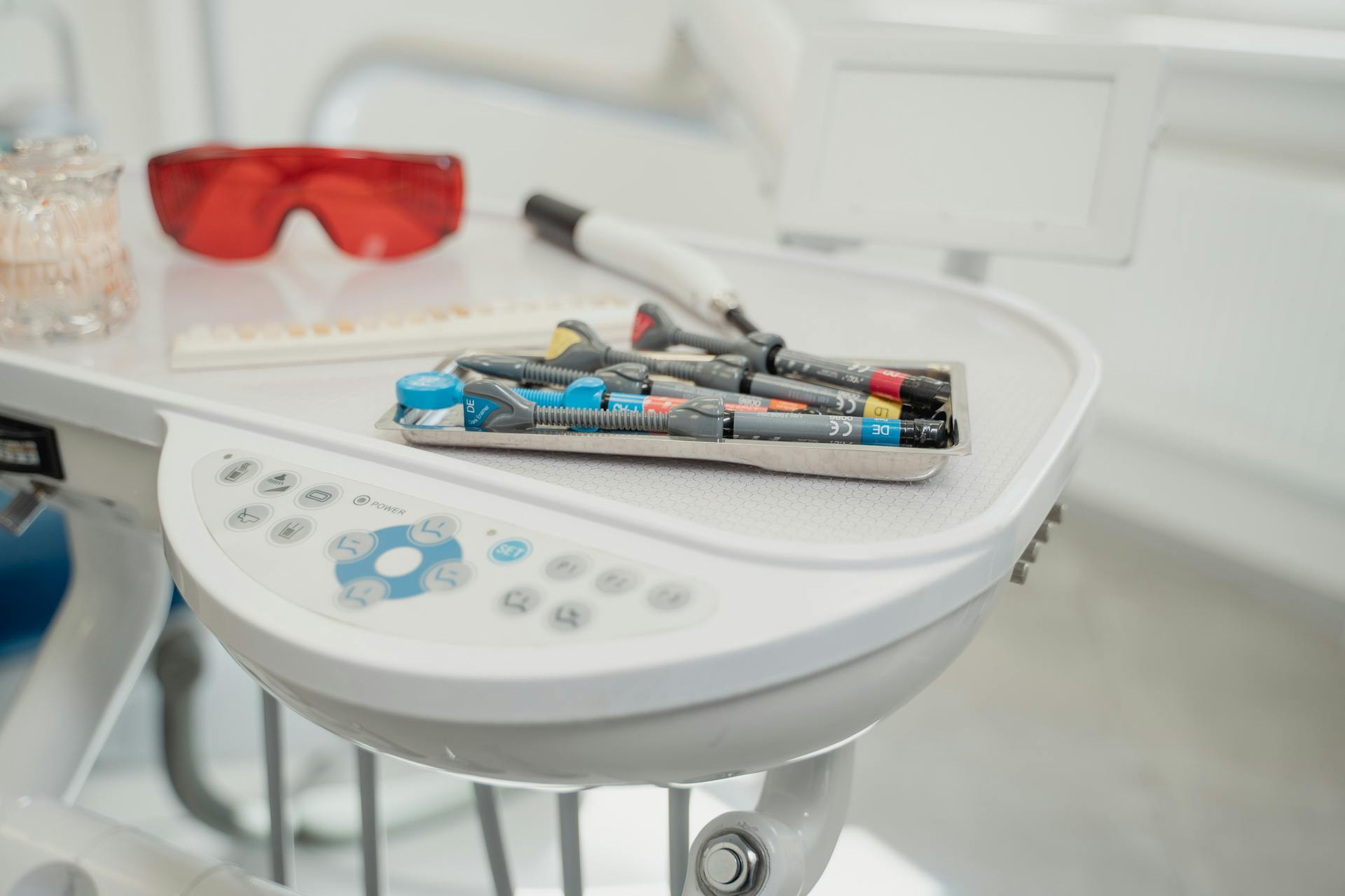 Various Dental Tools on a Dental Table