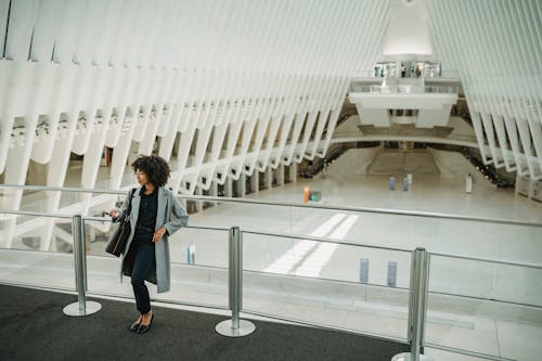 Free 
A Woman inside the World Trade Center Stock Photo