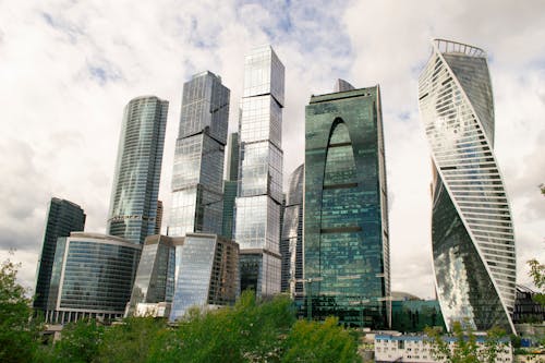 Photograph of High-Rise Buildings in Moscow