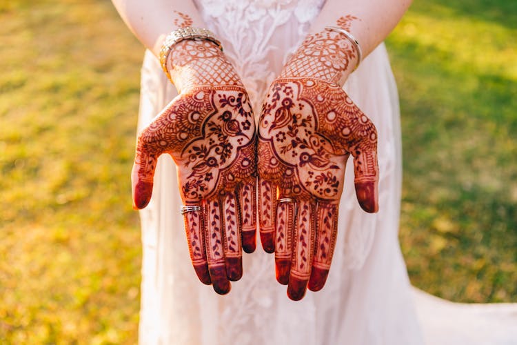 Hands With Henna Tattoo