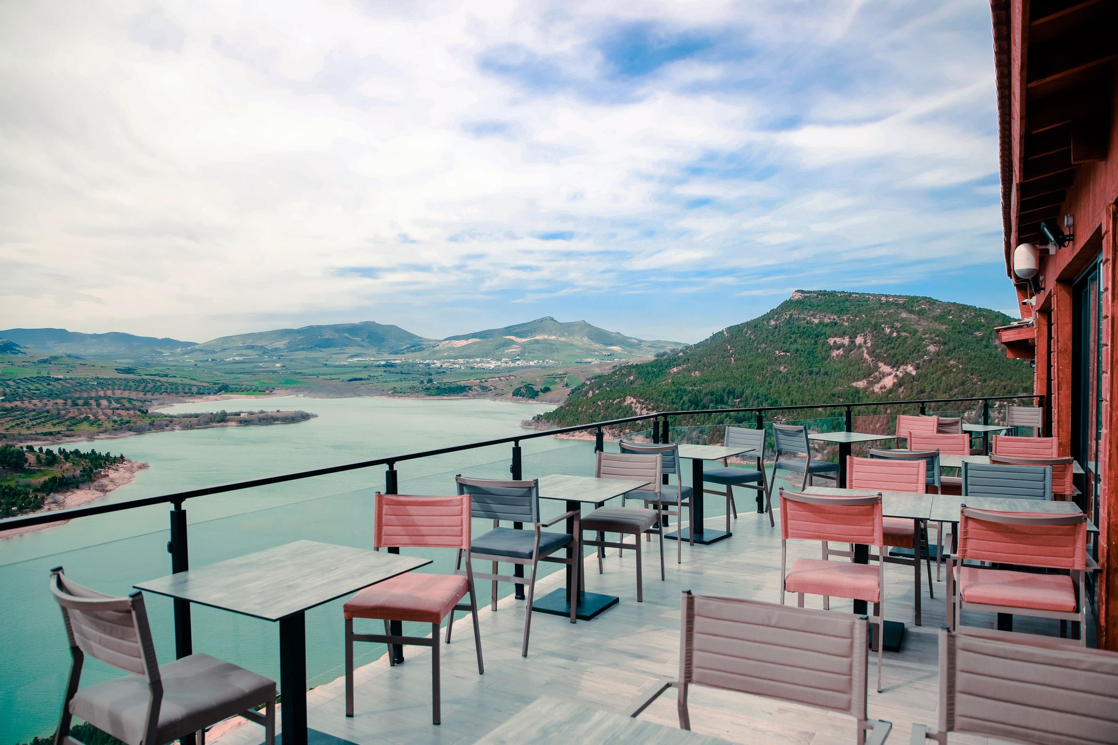 The terrace over the water, Ganga Retreat