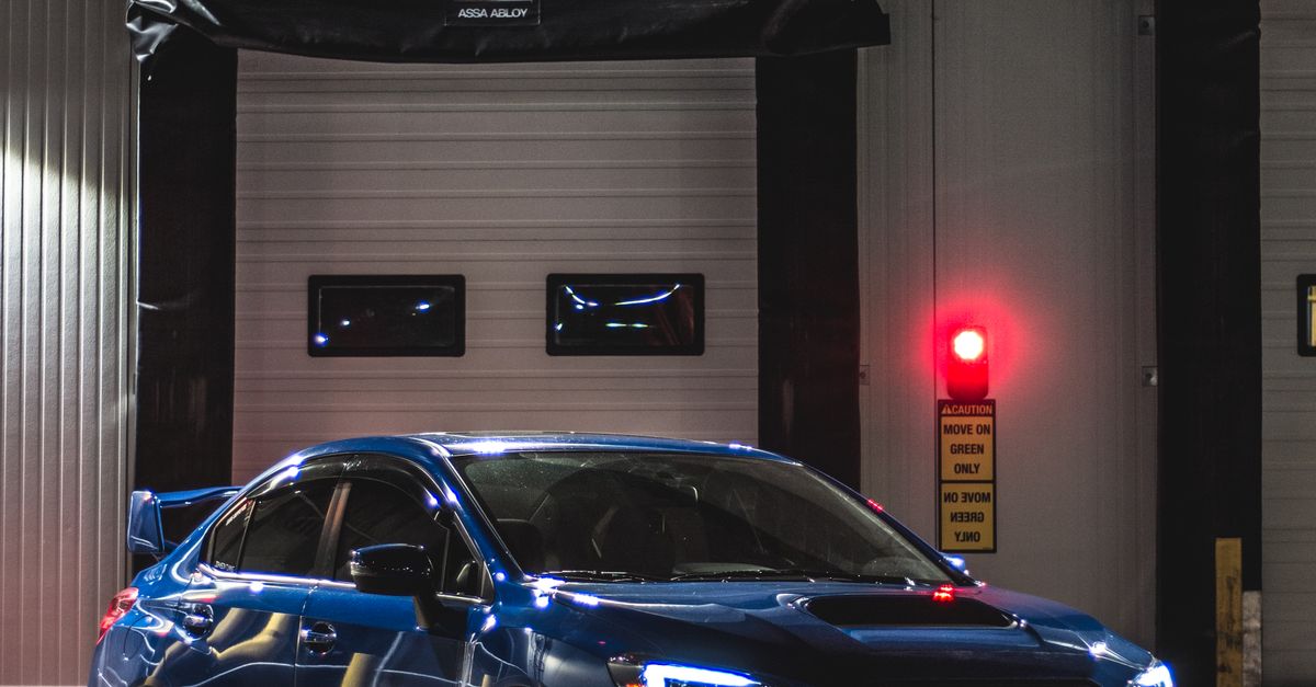 Blue Ricer Car Photograph of a Blue Racecar · Free Stock Photo