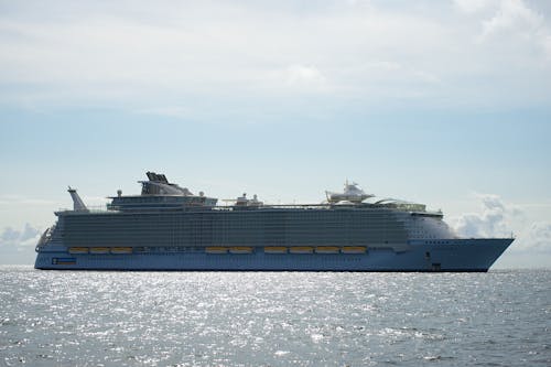 A Cruise Ship Sailing on the Sea