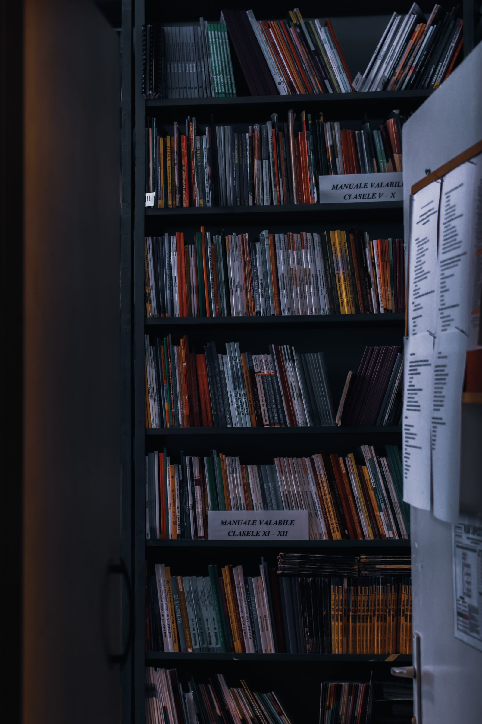 Library shelves of legal reference books