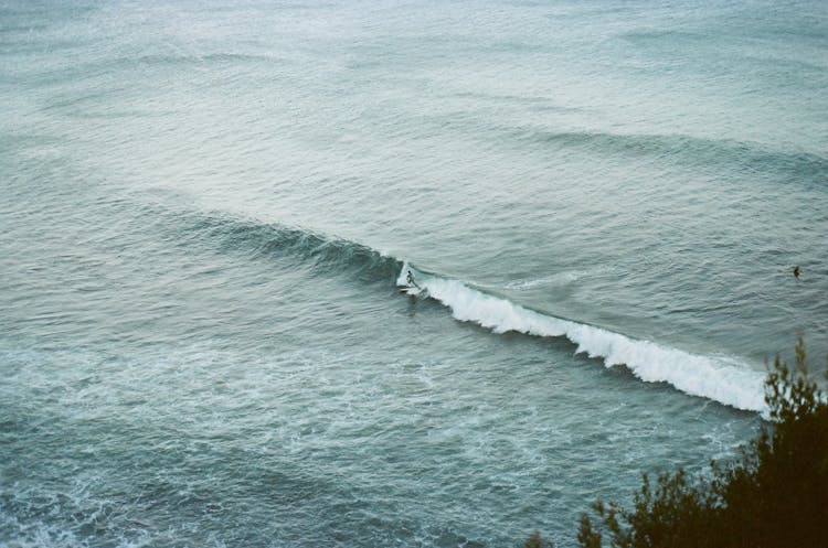 Waves Rolling On Sea