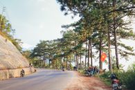 Motorcyclists Taking Break by Road