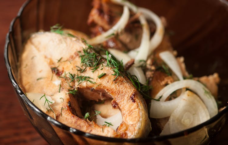 Fried Fish In Close-Up Photography