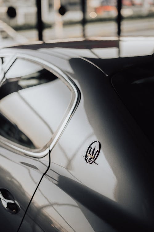 Free A Luxury Car Emblem on the Side Stock Photo